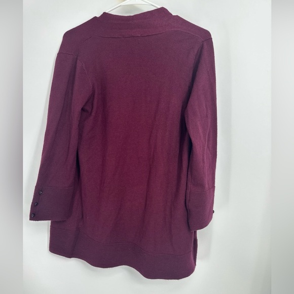 Stitch Fix Evolution Women’s Open Front Cardigan Sweater Small Burgundy - Picture 8 of 8